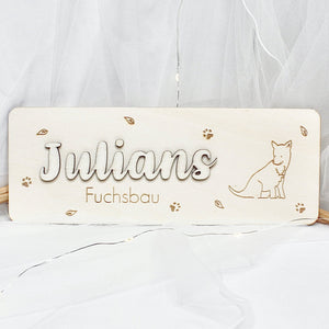 Personalisiertes Türschild "Fuchs"