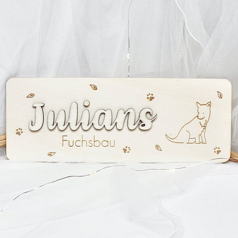 Personalisiertes Türschild "Fuchs"