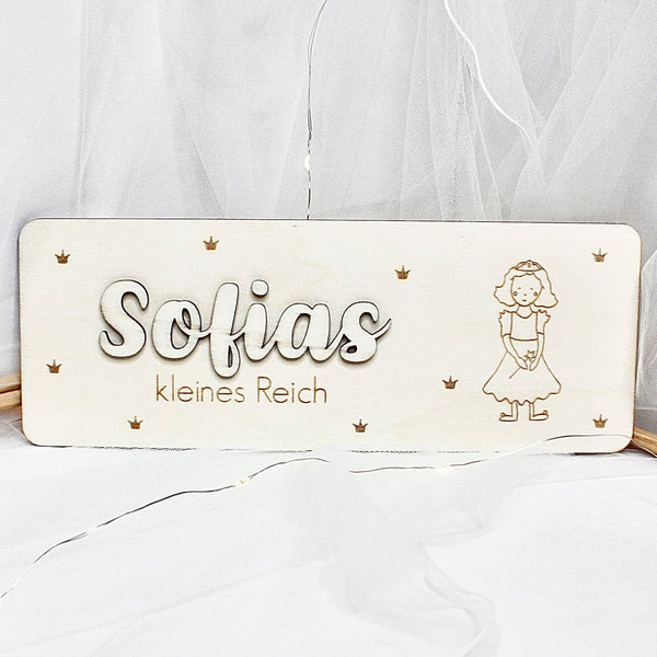 Personalisiertes Türschild "Prinzessin"