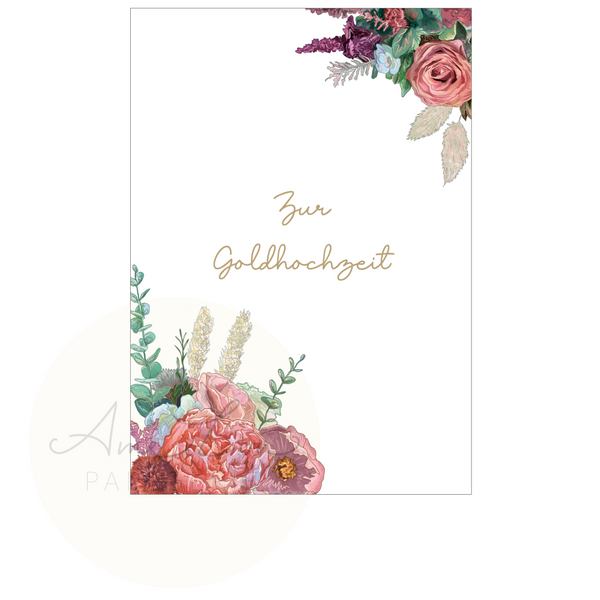 Grußkarte zur Goldhochzeit