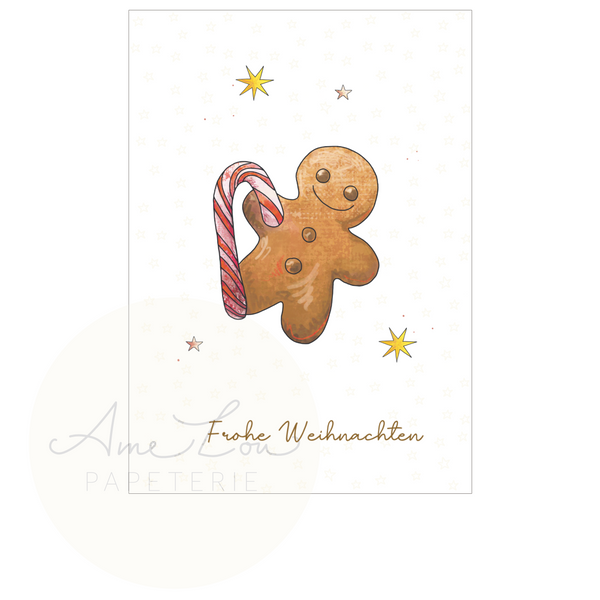 Minikarte zu Weihnachten "Lebkuchen"