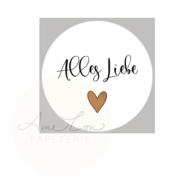 Sticker "Alles Liebe" im 12er Set