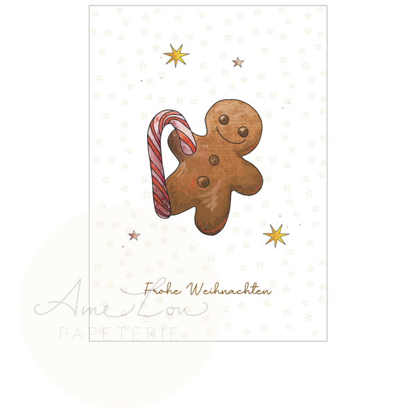 Weihnachtskarte "Lebkuchen" - personalisierbar